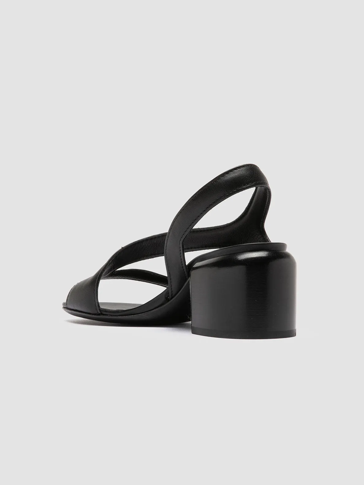 ETHEL 023 - Black Leather Sandals,Women Sandals