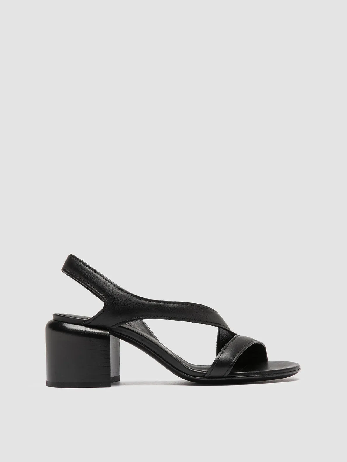 ETHEL 023 - Black Leather Sandals,Women Sandals