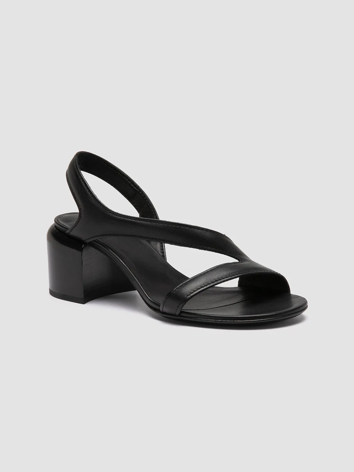 ETHEL 023 - Black Leather Sandals,Women Sandals