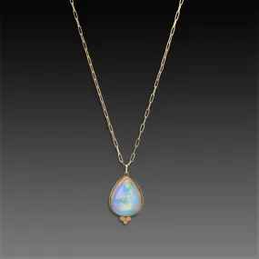 Ethiopian Opal Teardrop Necklace,Jewelry Delicate & Elegant