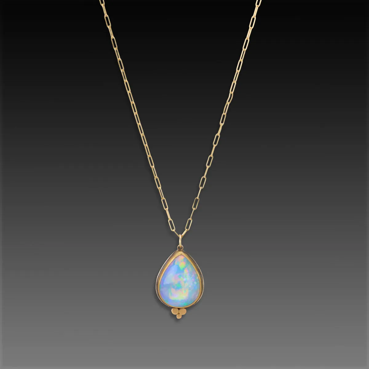 Ethiopian Opal Teardrop Necklace,Jewelry Delicate & Elegant