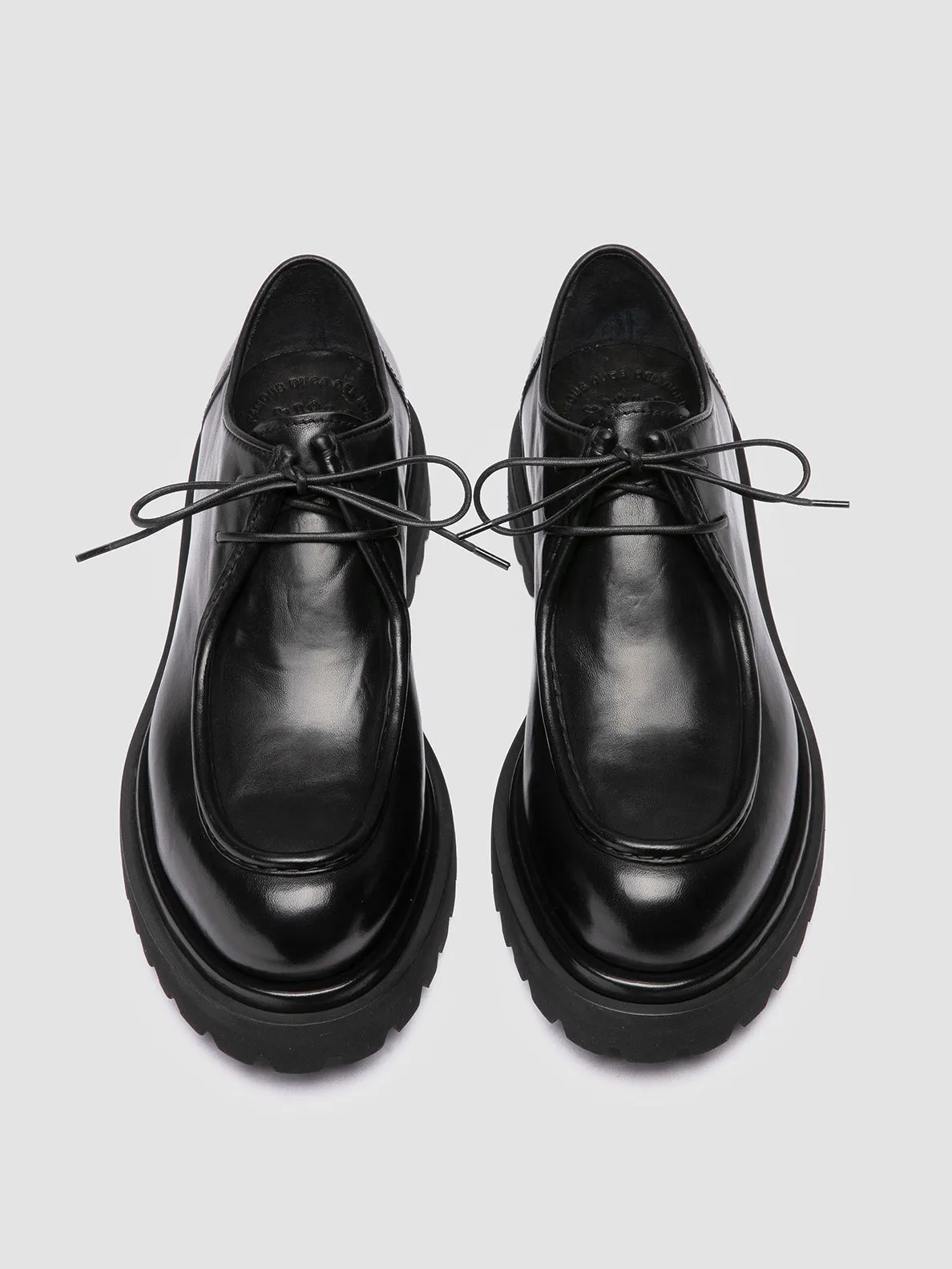 EVENTUAL DD 109 - Black Leather Derby Shoes,Men Derby Shoes