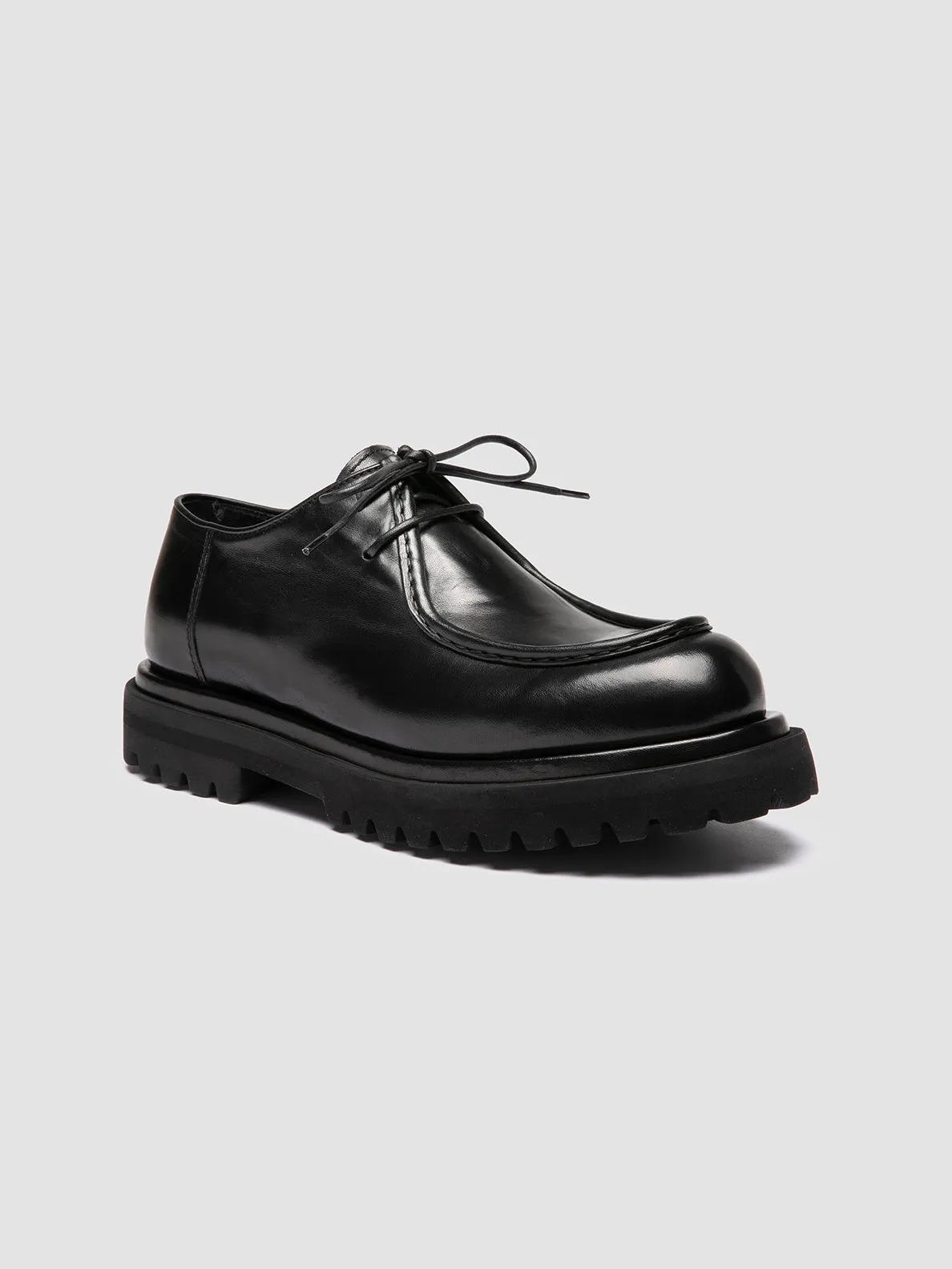 EVENTUAL DD 109 - Black Leather Derby Shoes,Men Derby Shoes