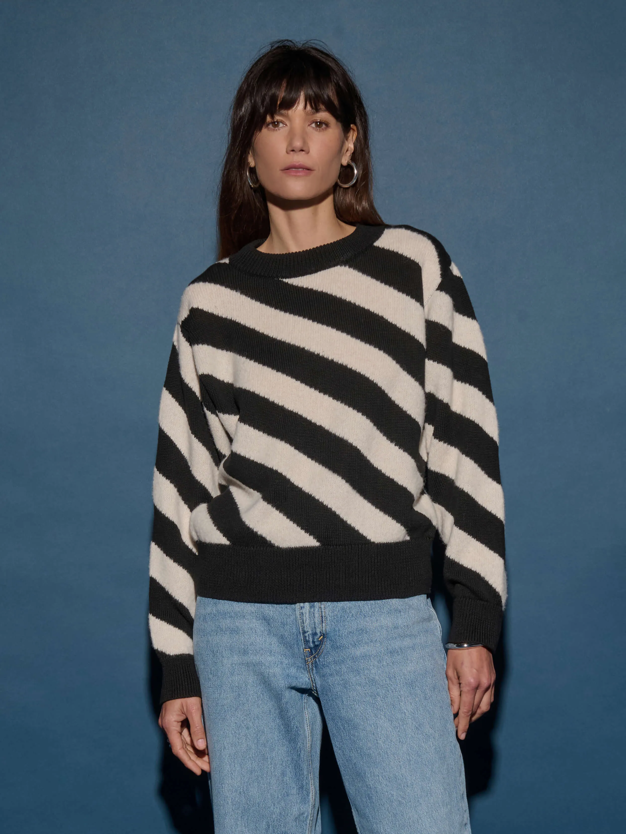 Fabienne Sweater - Parchment Regatta Stripe,Women Sweaters