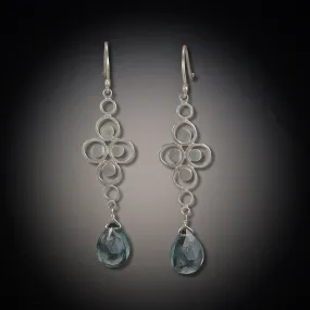 Filigree Earrings with Gem Drops,Jewelry Delicate & Elegant