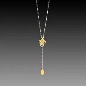 Filigree Necklace with Diamond Drop,Jewelry Delicate & Elegant