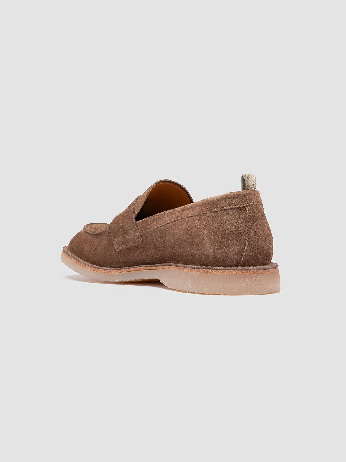 FLEXUS 002 - Taupe Suede Penny Loafers,Men