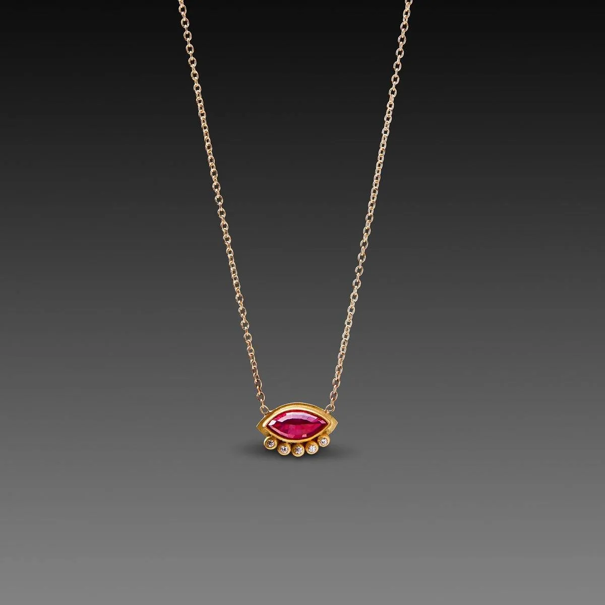 Floating Ruby Necklace with Diamonds,Jewelry Delicate & Elegant