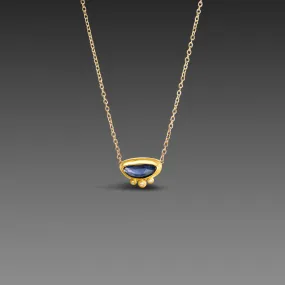 Floating Sapphire Necklace with Diamonds,Jewelry Delicate & Elegant