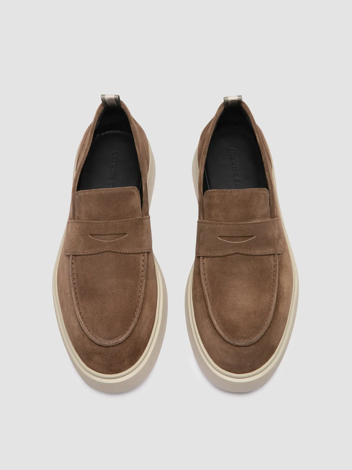 FRAME 001 - Brown Suede Penny Loafers,Men