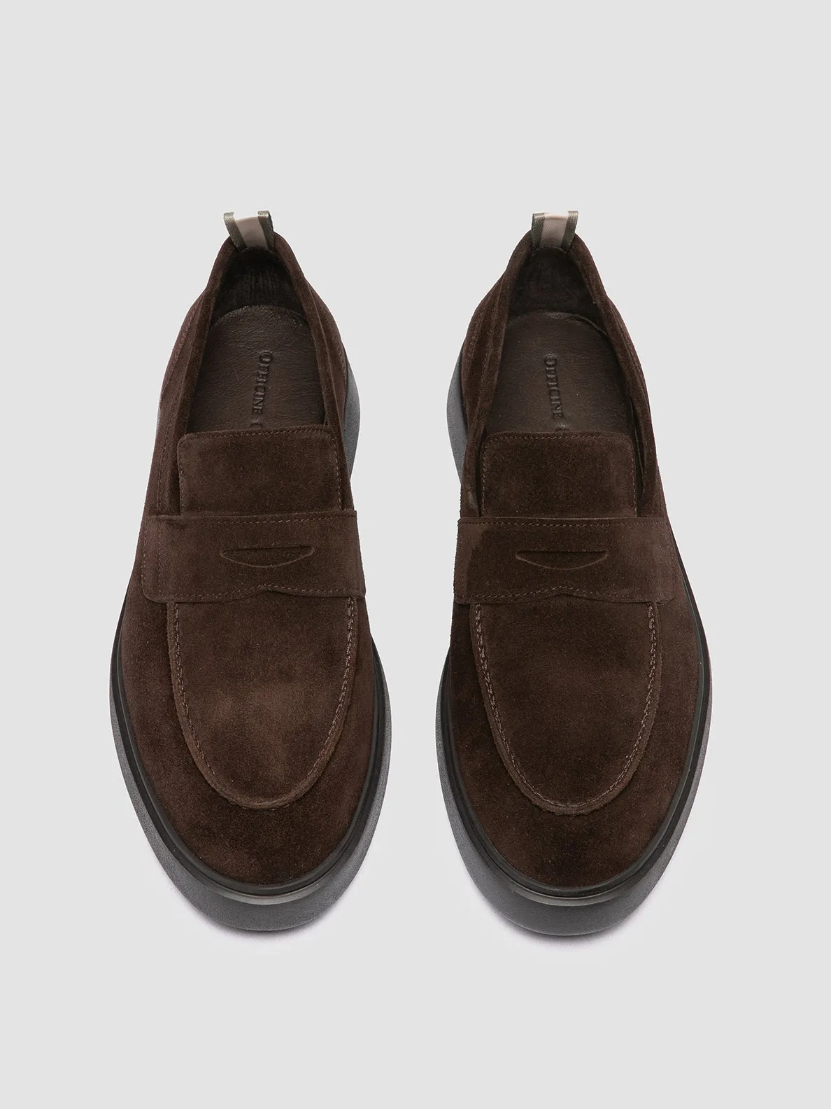 FRAME 001 - Brown Suede Penny Loafers,Men