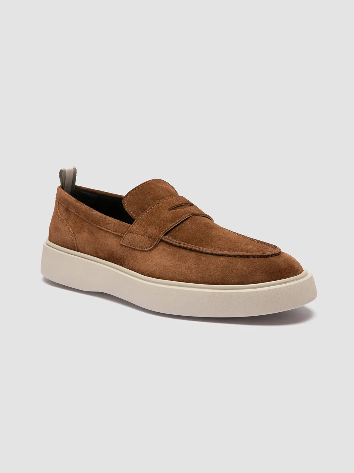 FRAME 001 - Brown Suede Penny Loafers,Men