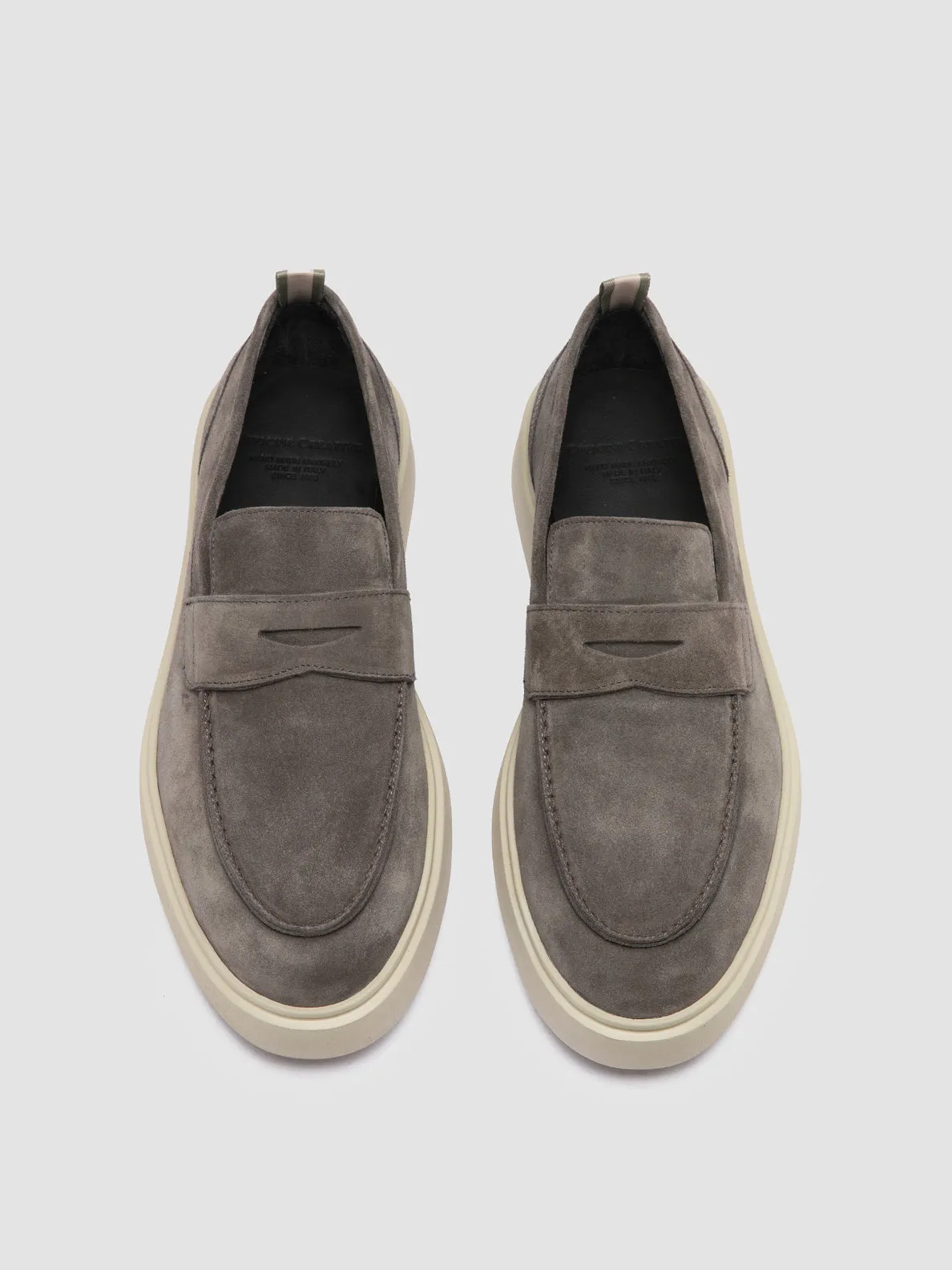 FRAME 001 - Grey Suede Penny Loafers,Men