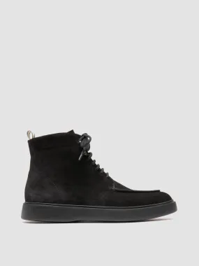 FRAME 004 - Black Suede Lace-up Boots,Men Boots