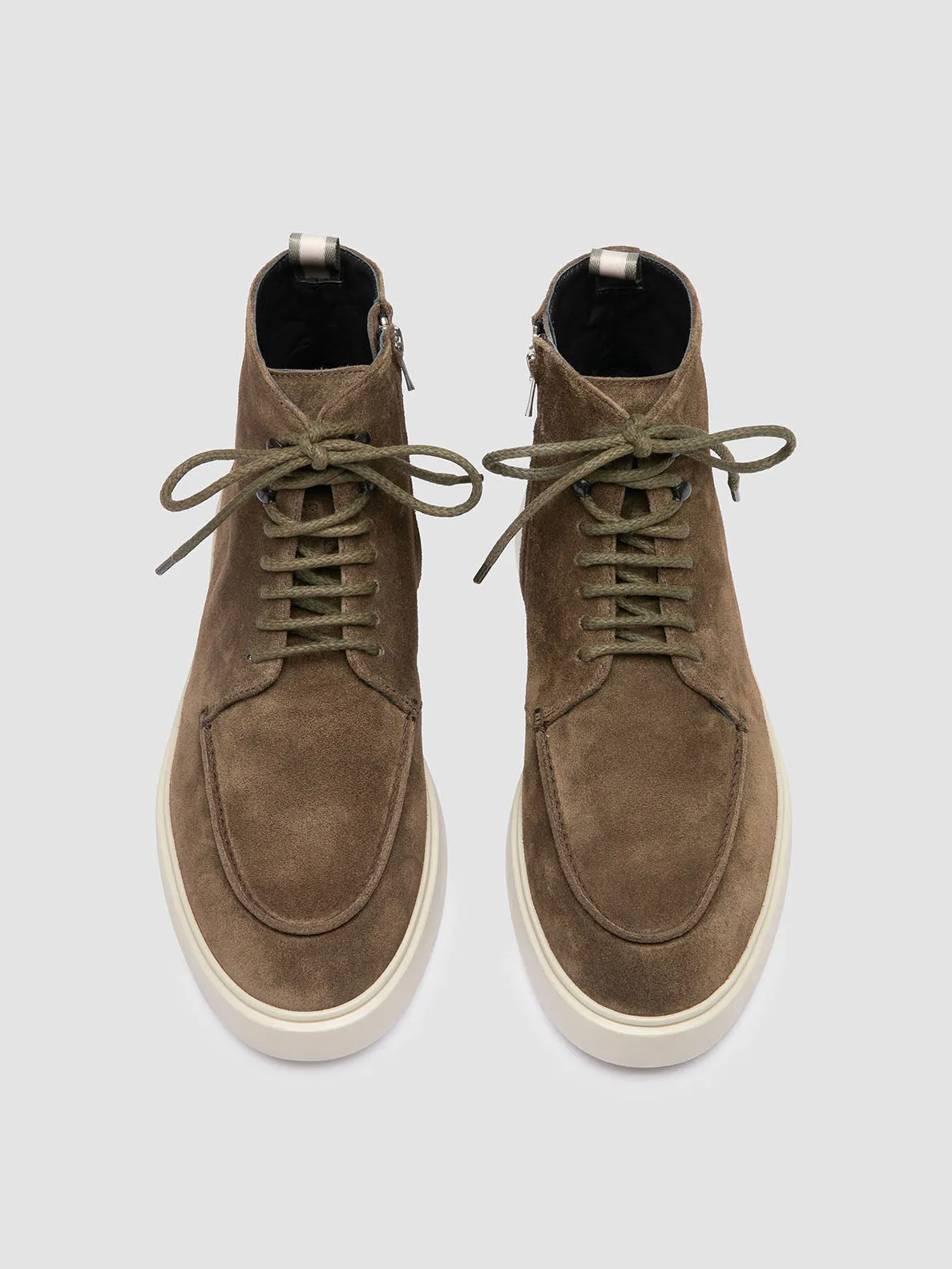 FRAME 004 - Brown Suede Lace-up Boots,Men Boots