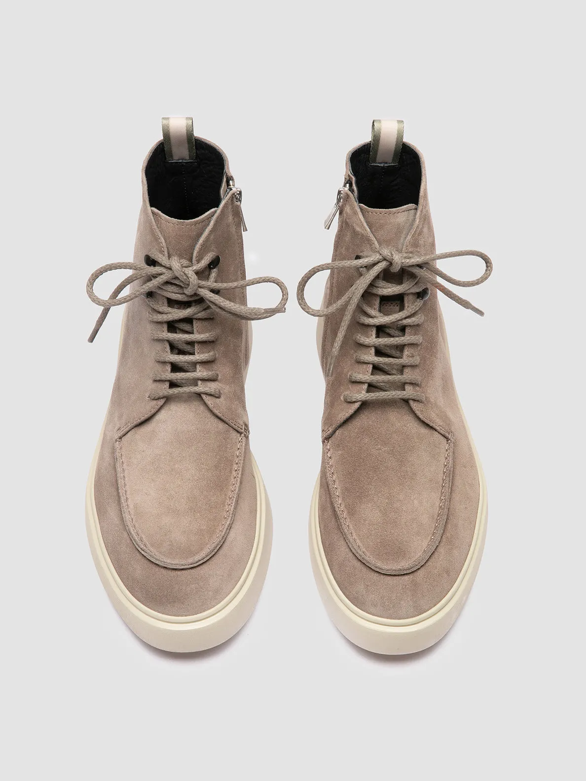 FRAME 004 - Grey Suede Lace-up Boots,Men Boots