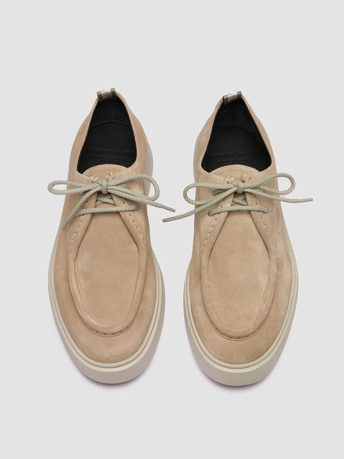 FRAME 011 - Beige Suede Derby Shoes,Men Derby Shoes