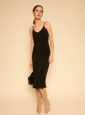 Freya Slip Dress - Black,Women Dresses