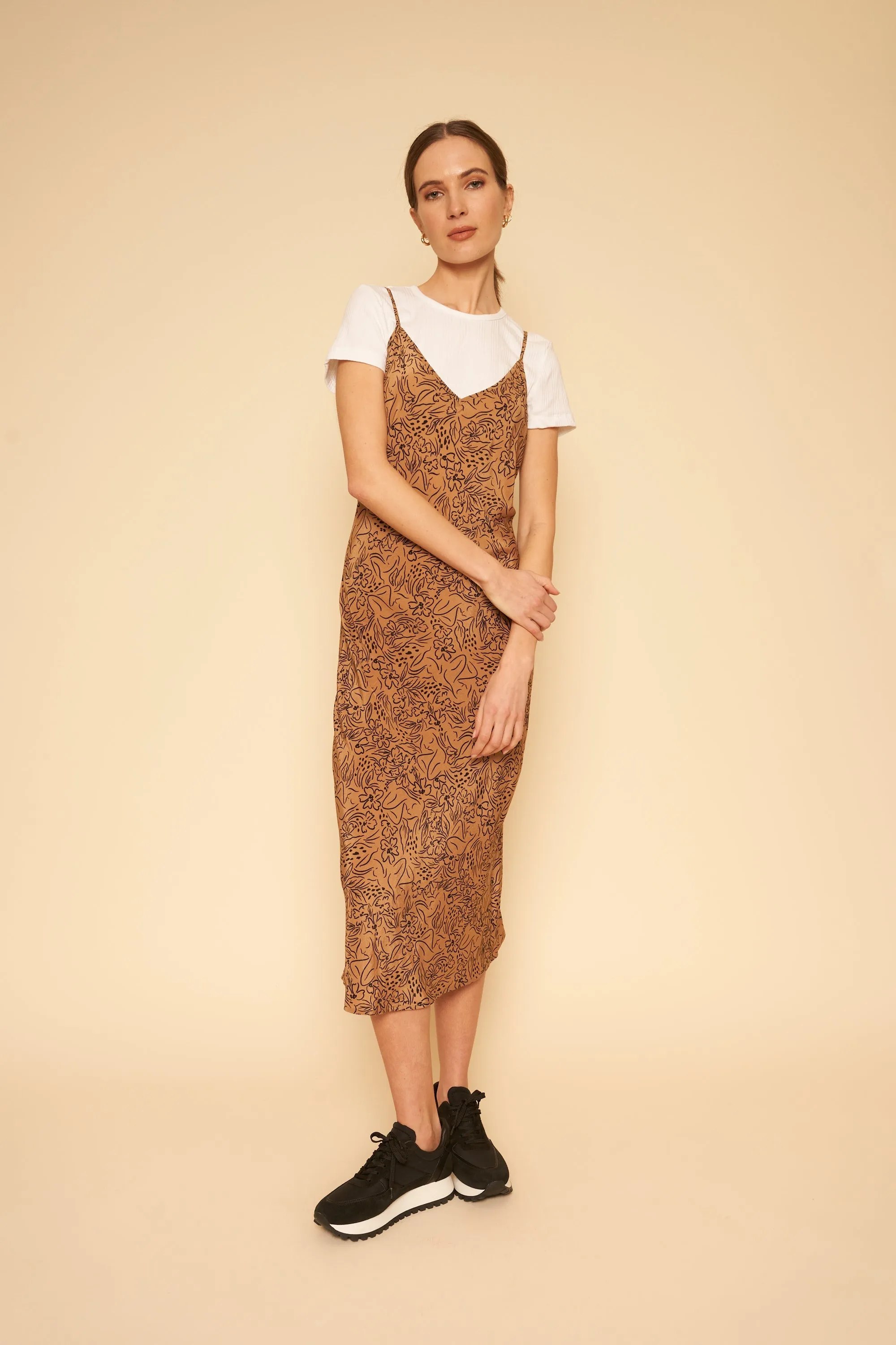 Freya Slip Dress - Lady Print,Women Dresses
