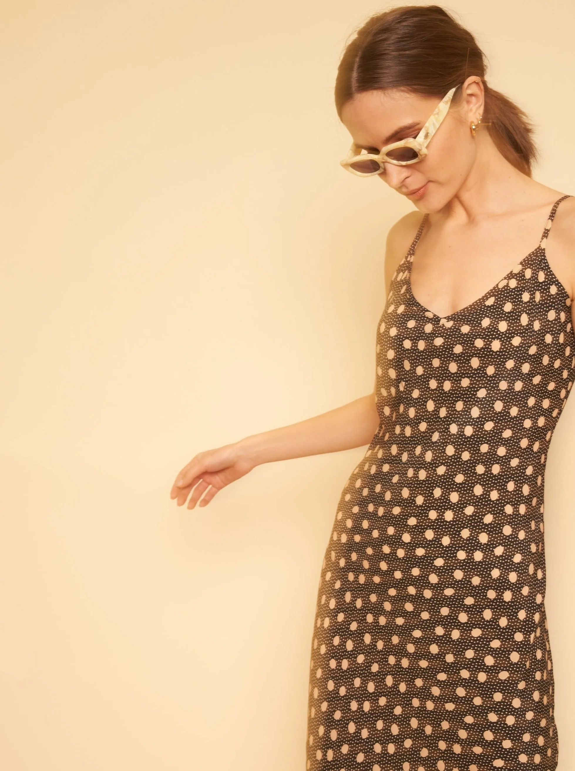Freya Slip Dress - Polka Dot,Women Dresses