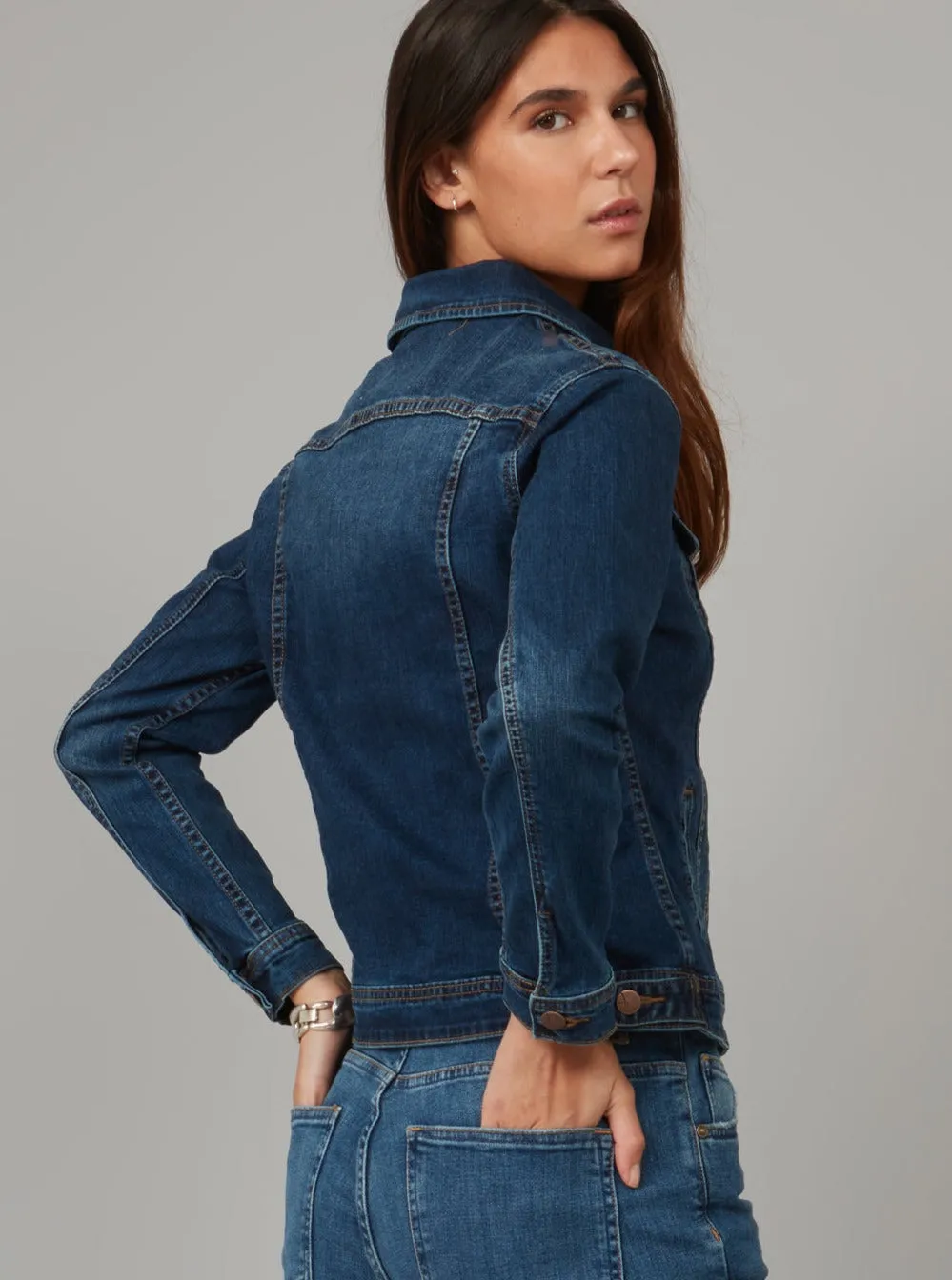 GABRIELLA-CSN Classic Denim Jacket - Cool Starry Night,Women