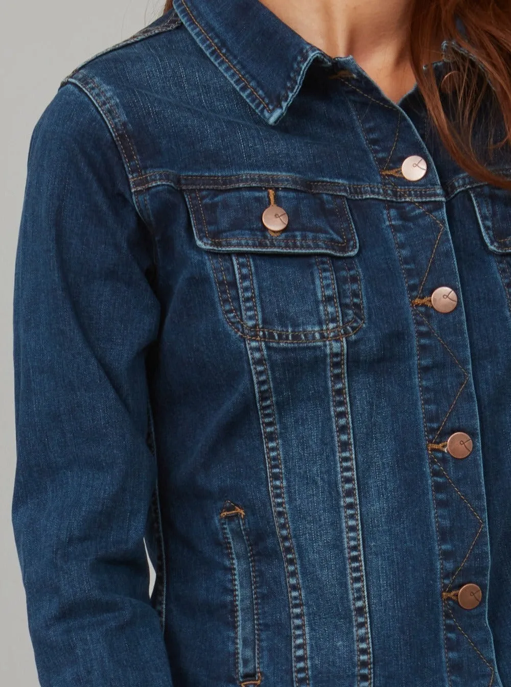 GABRIELLA-CSN Classic Denim Jacket - Cool Starry Night,Women