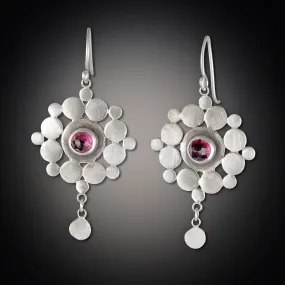 Garnet Mandala Earrings,Jewelry Delicate & Elegant