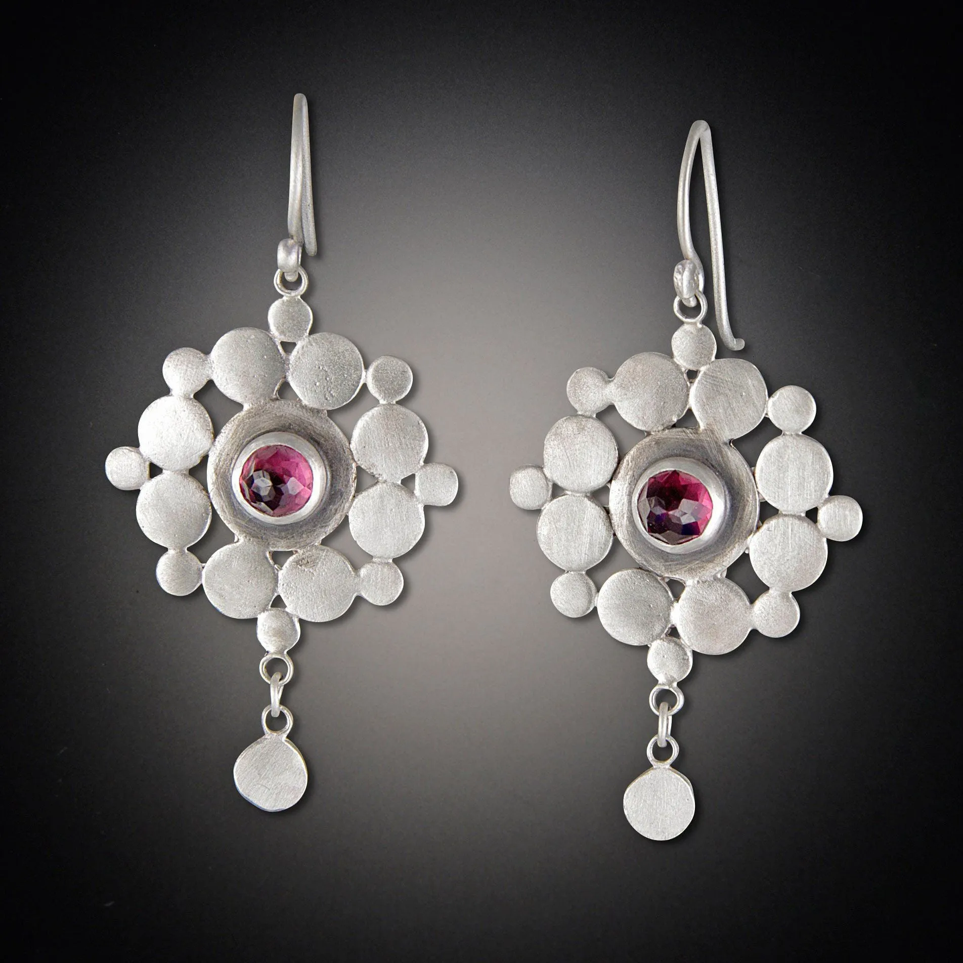 Garnet Mandala Earrings,Jewelry Delicate & Elegant
