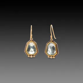 Geometric Blue Topaz Earrings,Jewelry Delicate & Elegant