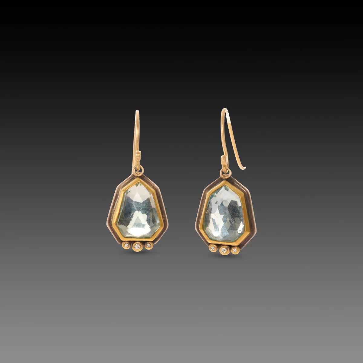 Geometric Blue Topaz Earrings,Jewelry Delicate & Elegant