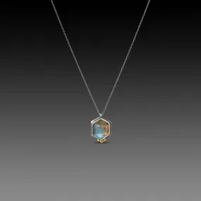 Geometric Labradorite Necklace with 22k Dots,Jewelry Delicate & Elegant
