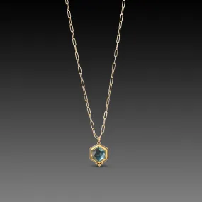 Geometric Topaz Necklace with Diamond Trio,Jewelry Delicate & Elegant
