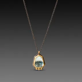 Geometric Topaz Necklace with Diamonds,Jewelry Delicate & Elegant