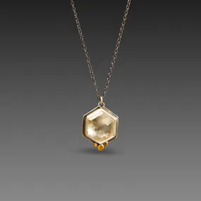 Geometric White Topaz Necklace,Jewelry Delicate & Elegant