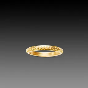 Gold Raised Dot Band,Men Rings