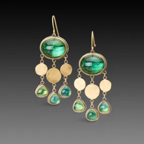 Green Tourmaline Chandelier Earrings,Jewelry Delicate & Elegant