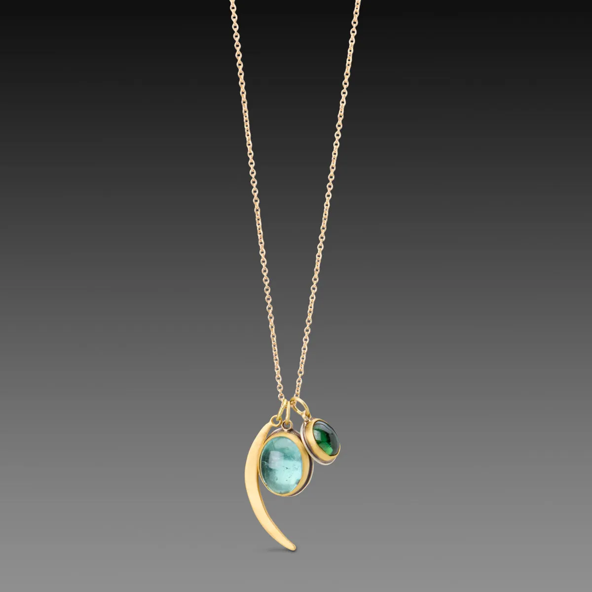 Green Tourmaline Charm Necklace,Jewelry Delicate & Elegant