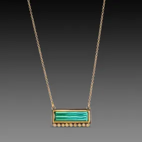 Green Tourmaline Necklace with Diamond Line,Jewelry Delicate & Elegant