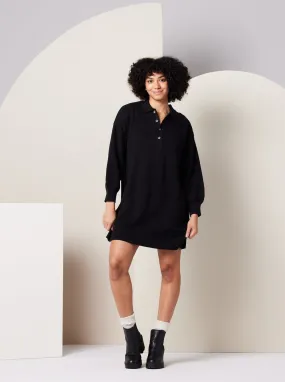 Griffin Sweater Dress - Black,Women Sweaters