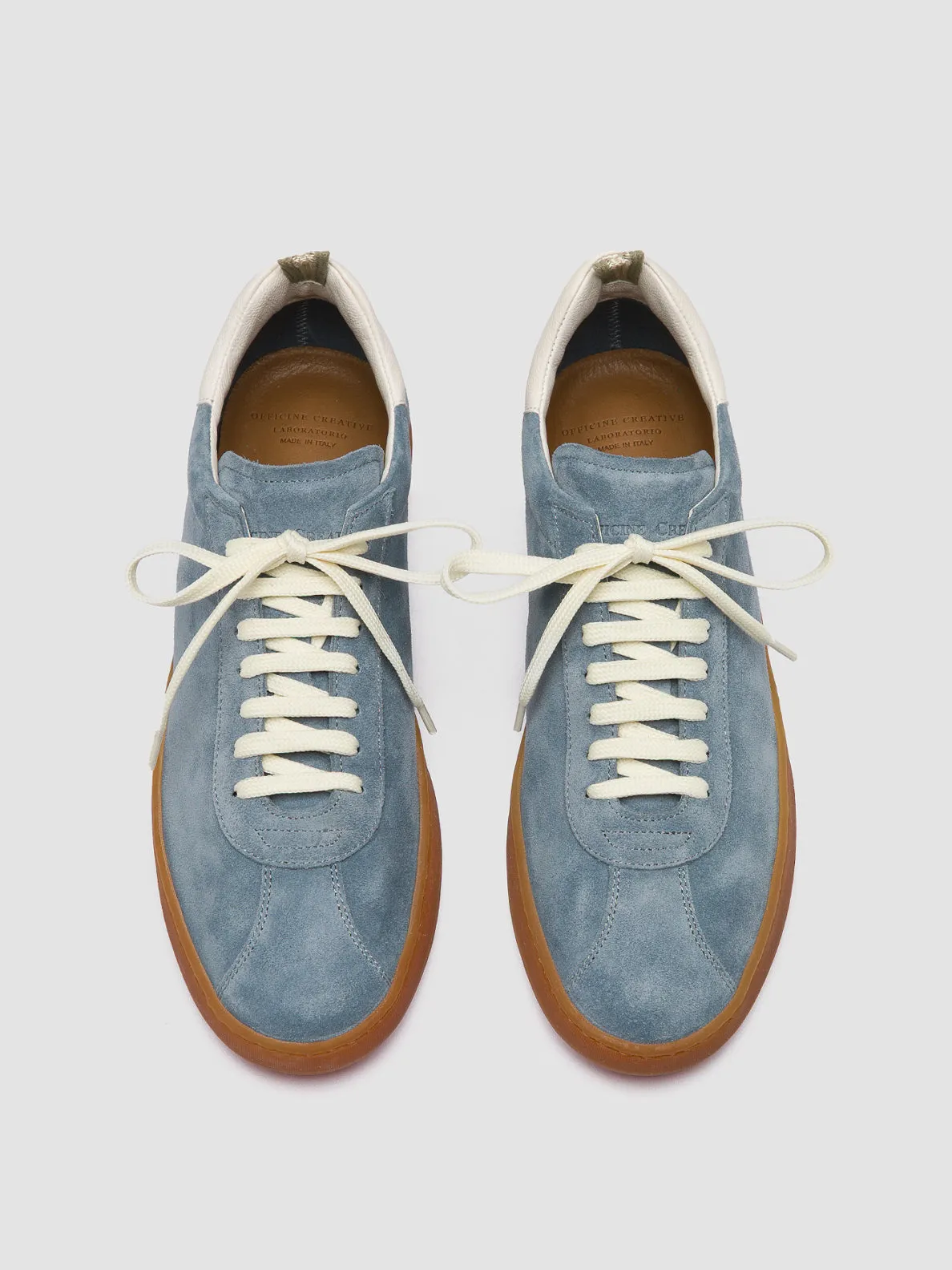 HALO 001 - Blue Leather and Suede Sneakers,Men