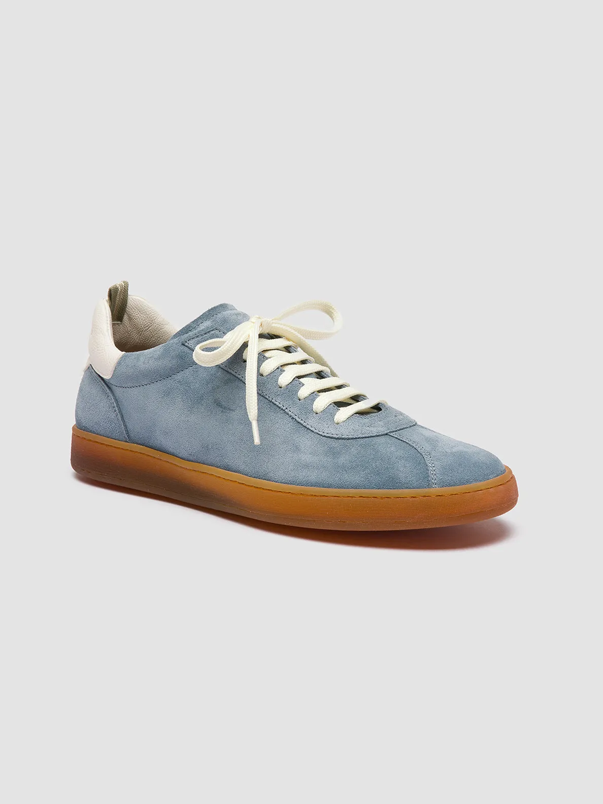 HALO 001 - Blue Leather and Suede Sneakers,Men