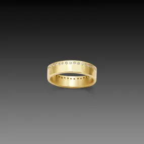Hammered Diamond Line Band,Men Rings
