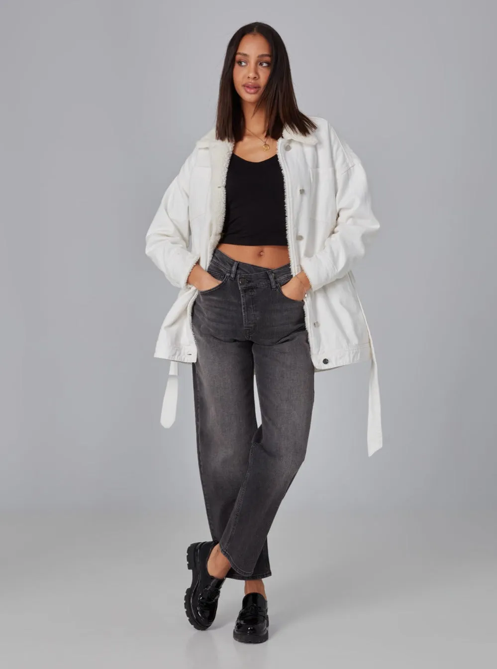 HAYDEN-SIVRY Jacket - Sherpa Ivory,Women