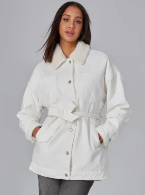 HAYDEN-SIVRY Jacket - Sherpa Ivory,Women