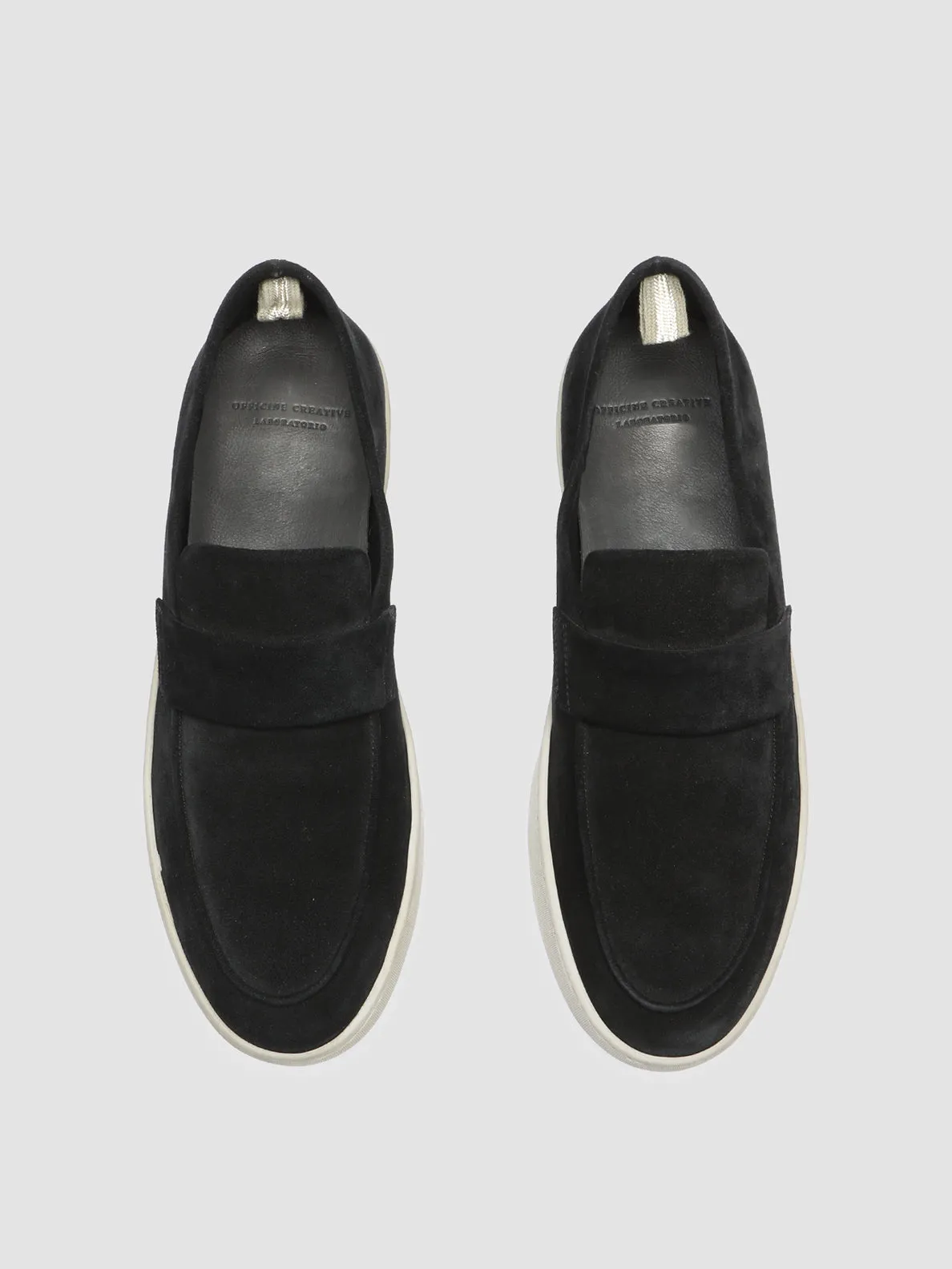 HERBIE 001 - Black Suede Penny Loafers,Men