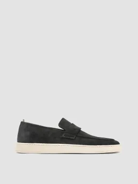 HERBIE 001 - Black Suede Penny Loafers,Men