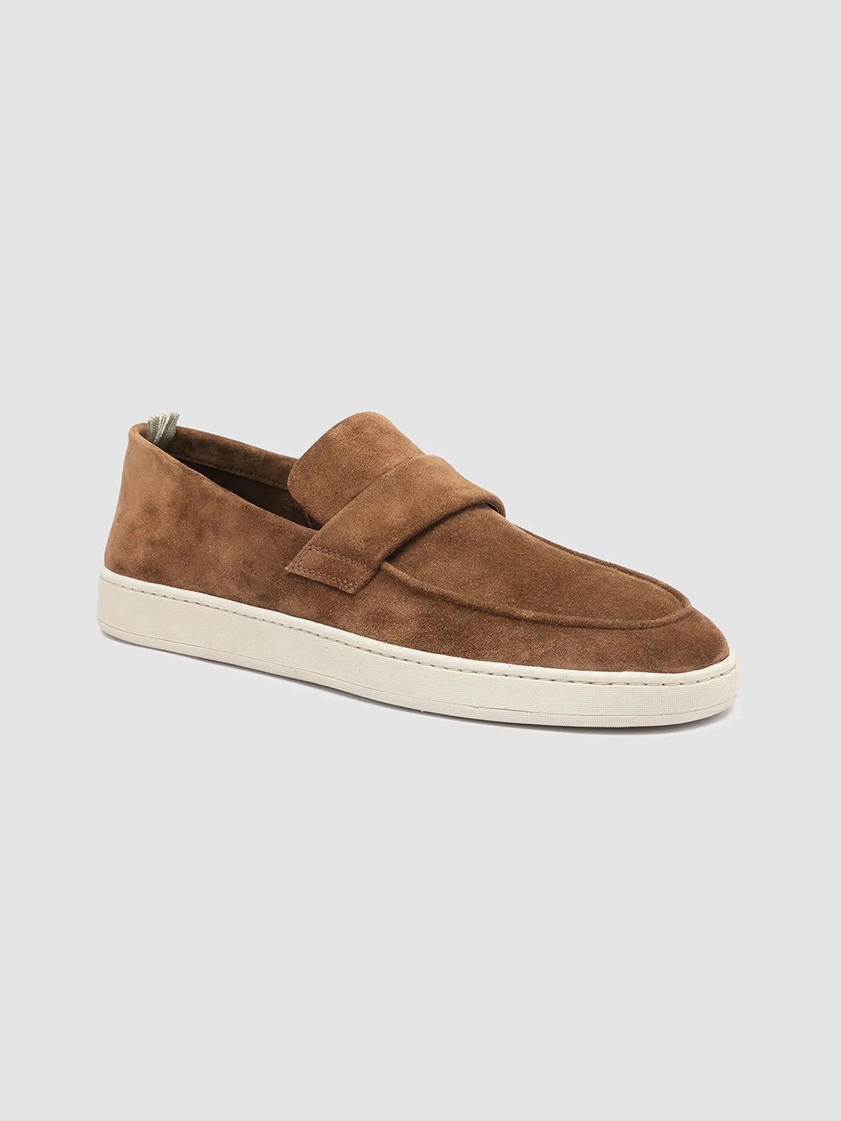 HERBIE 001 - Brown Suede Penny Loafers,Men