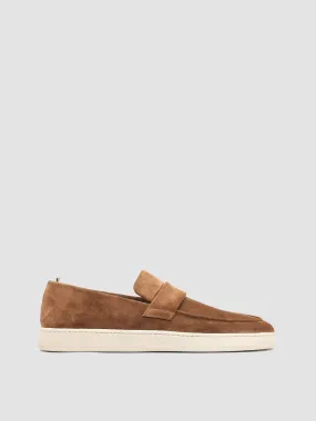 HERBIE 001 - Brown Suede Penny Loafers,Men