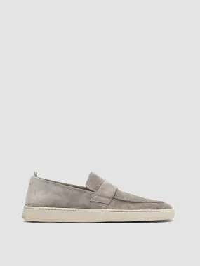 HERBIE 001 - Taupe Suede Penny Loafers,Men