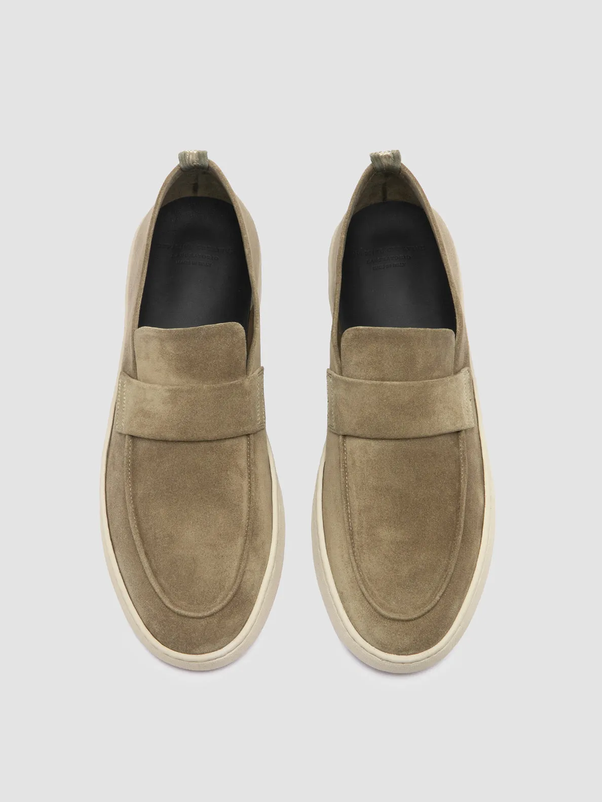 HERBIE 001 - Taupe Suede Penny Loafers,Men